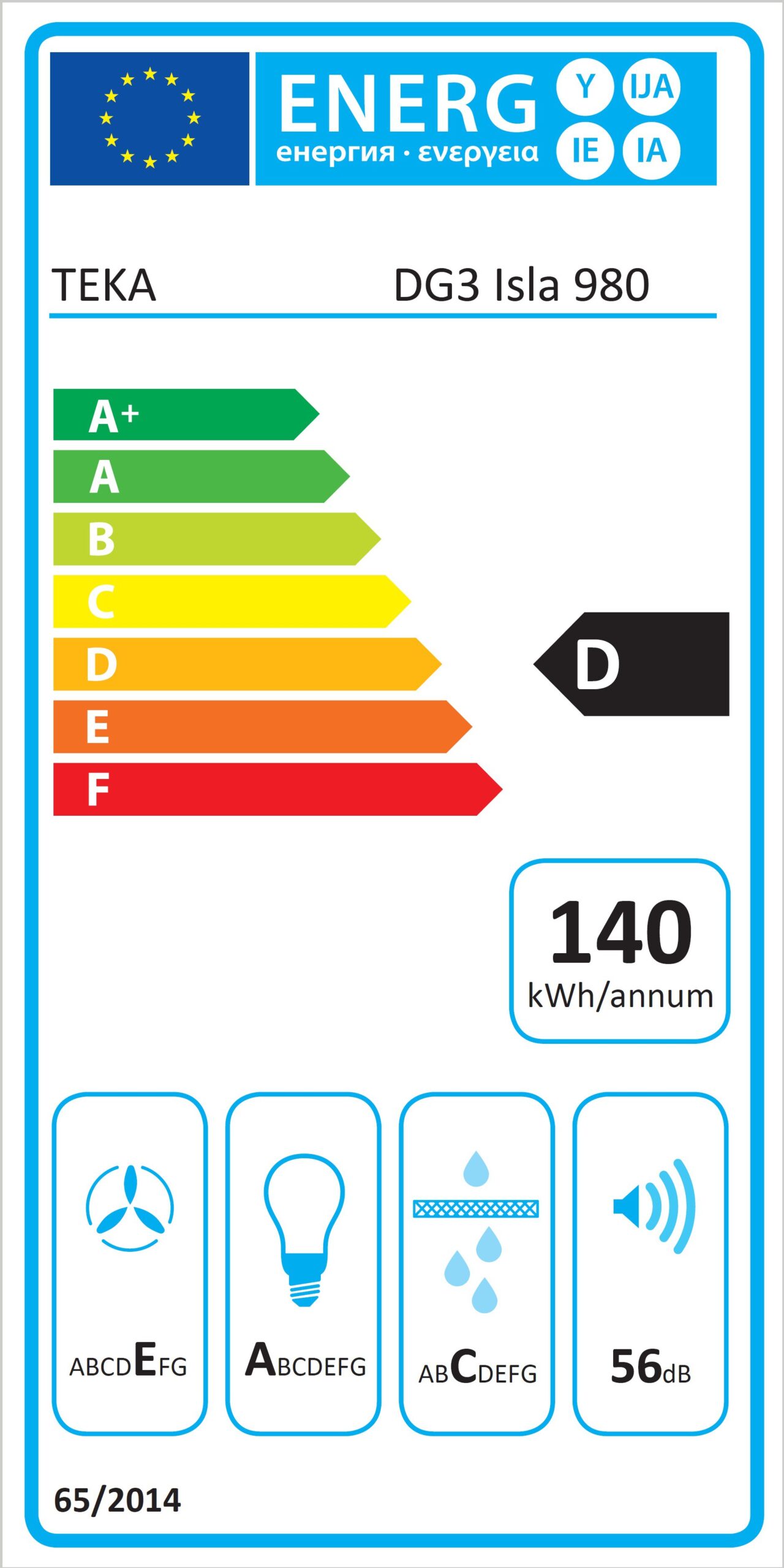 Teka DG3ISLA980 Saarekeliesituuletin – kuva 1