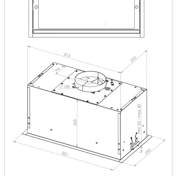 Ciarko Design DUO55WSL Liesituuletin – kuva 1