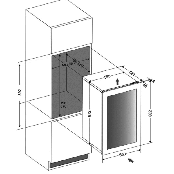 Dunavox DVH44.120DB.TO Viinikaappi – kuva 3