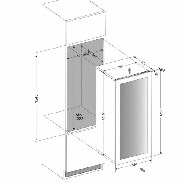 Dunavox DVH70.185DB.TO Viinikaappi – kuva 4