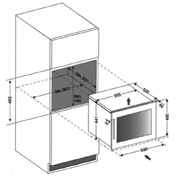 Dunavox DVS19.50B Viinikaappi – kuva 3