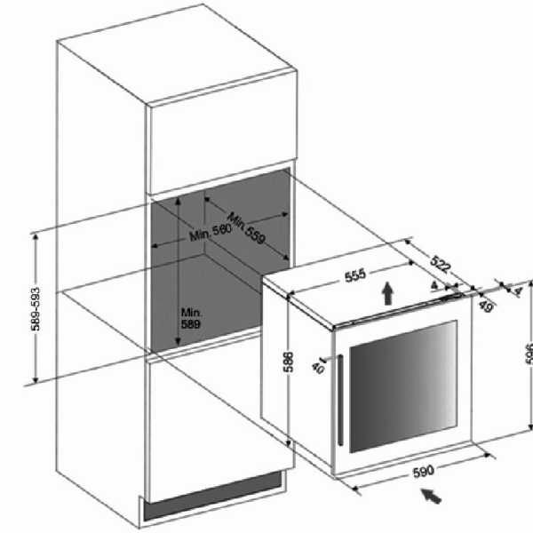 Dunavox DVS25.65DB Viinikaappi – kuva 4