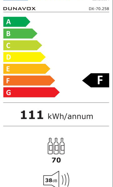 Dunavox DX70.258DSS Viinikaappi – kuva 4