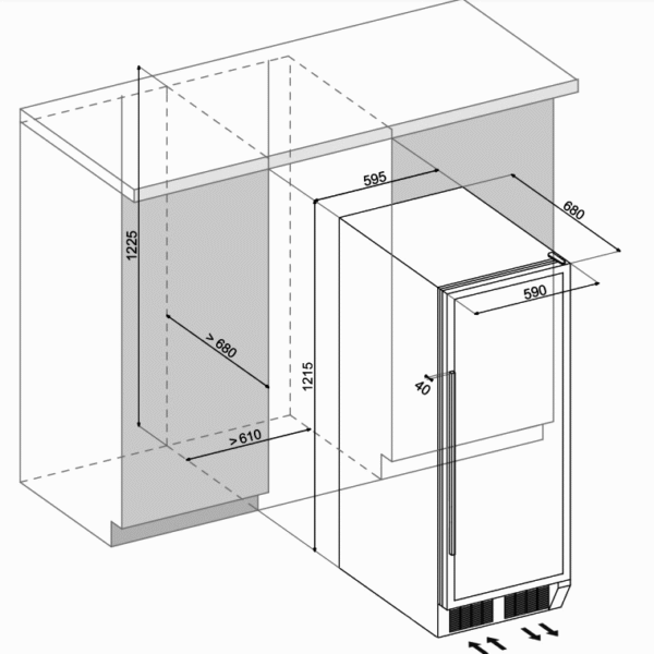 Dunavox DX70.258DSS Viinikaappi – kuva 1