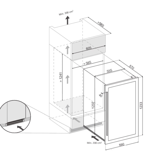 Dunavox DX74.230DB Viinikaappi – kuva 1