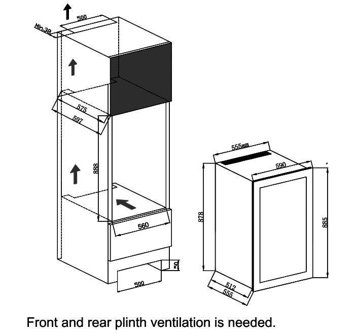 Dunavox DXJ42.100DB Viinikaappi – kuva 3