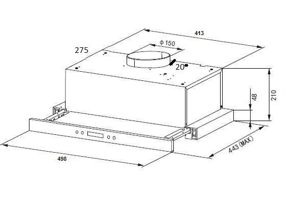 DeAirce EB3615CI Liesituuletin – kuva 1