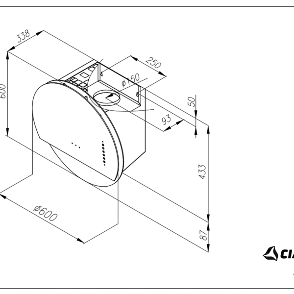 Ciarko Design ECLIPSEB/G Liesituuletin – kuva 4