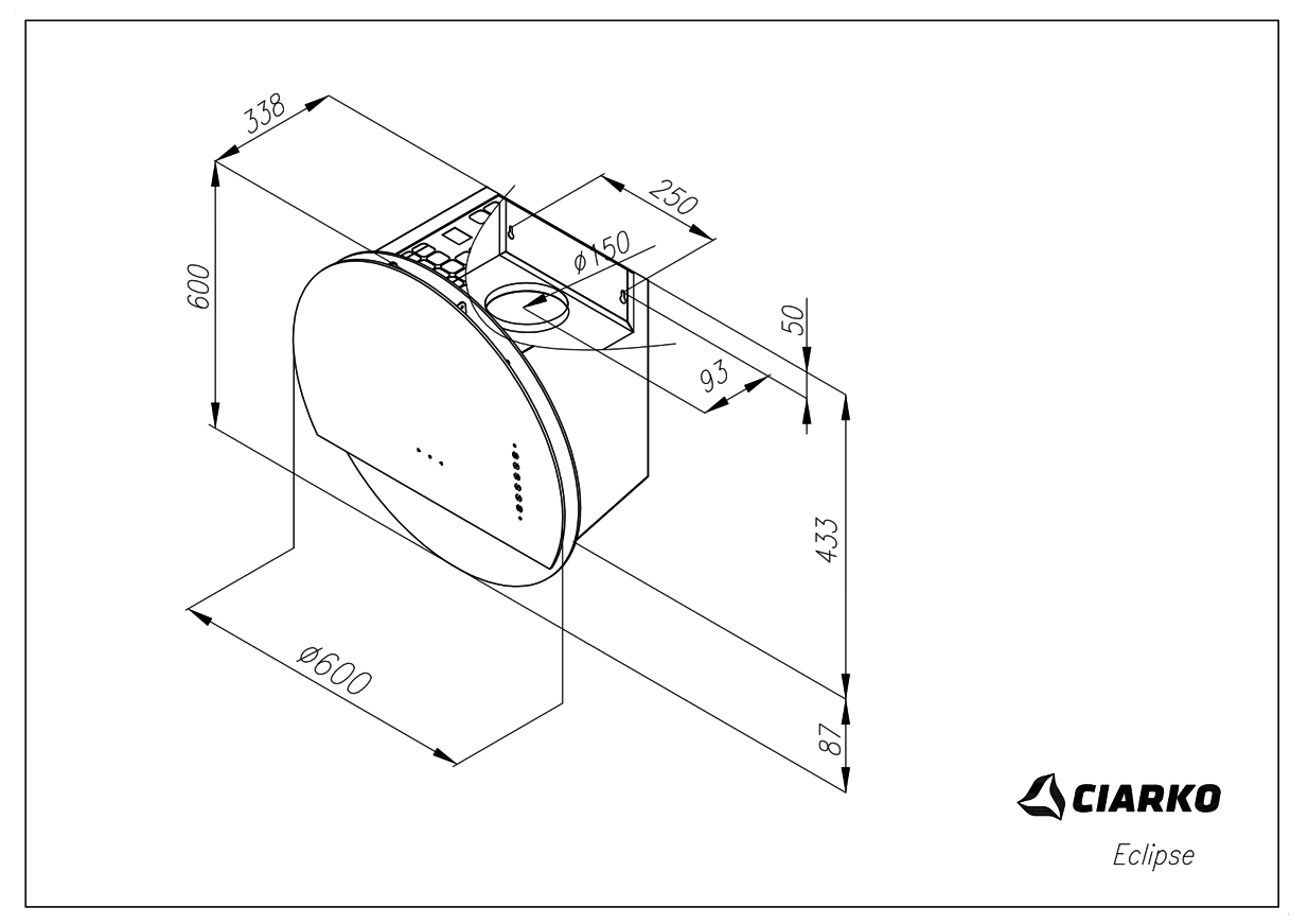 Ciarko Design ECLIPSEB/G Liesituuletin – kuva 4