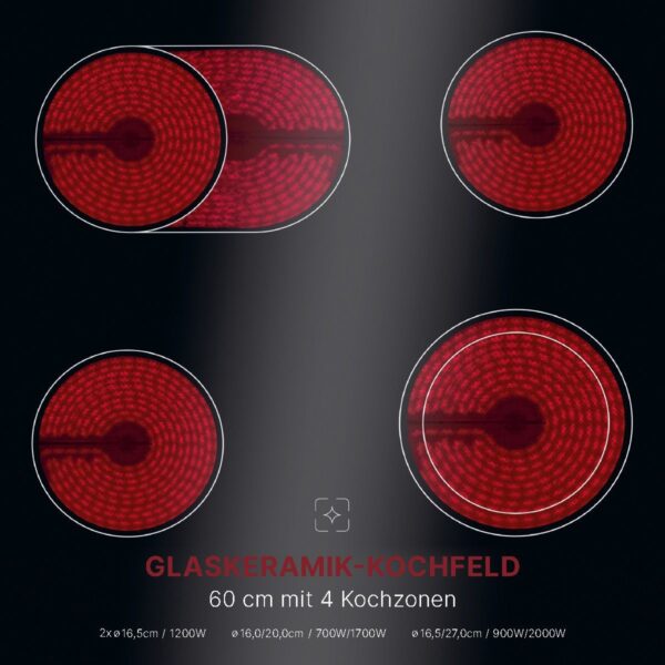 Bomann EHBC7937SW Erillisuuni + keraaminen liesitaso – kuva 2