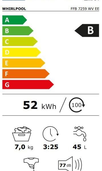 Whirlpool FFB7259WVEE Pyykinpesukone – kuva 5