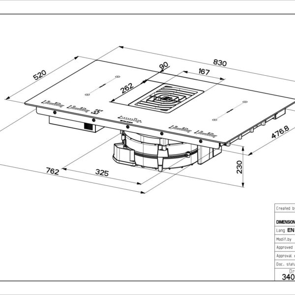 Faber GALILEOGLASS Induktiotaso liesituulettimella – kuva 5
