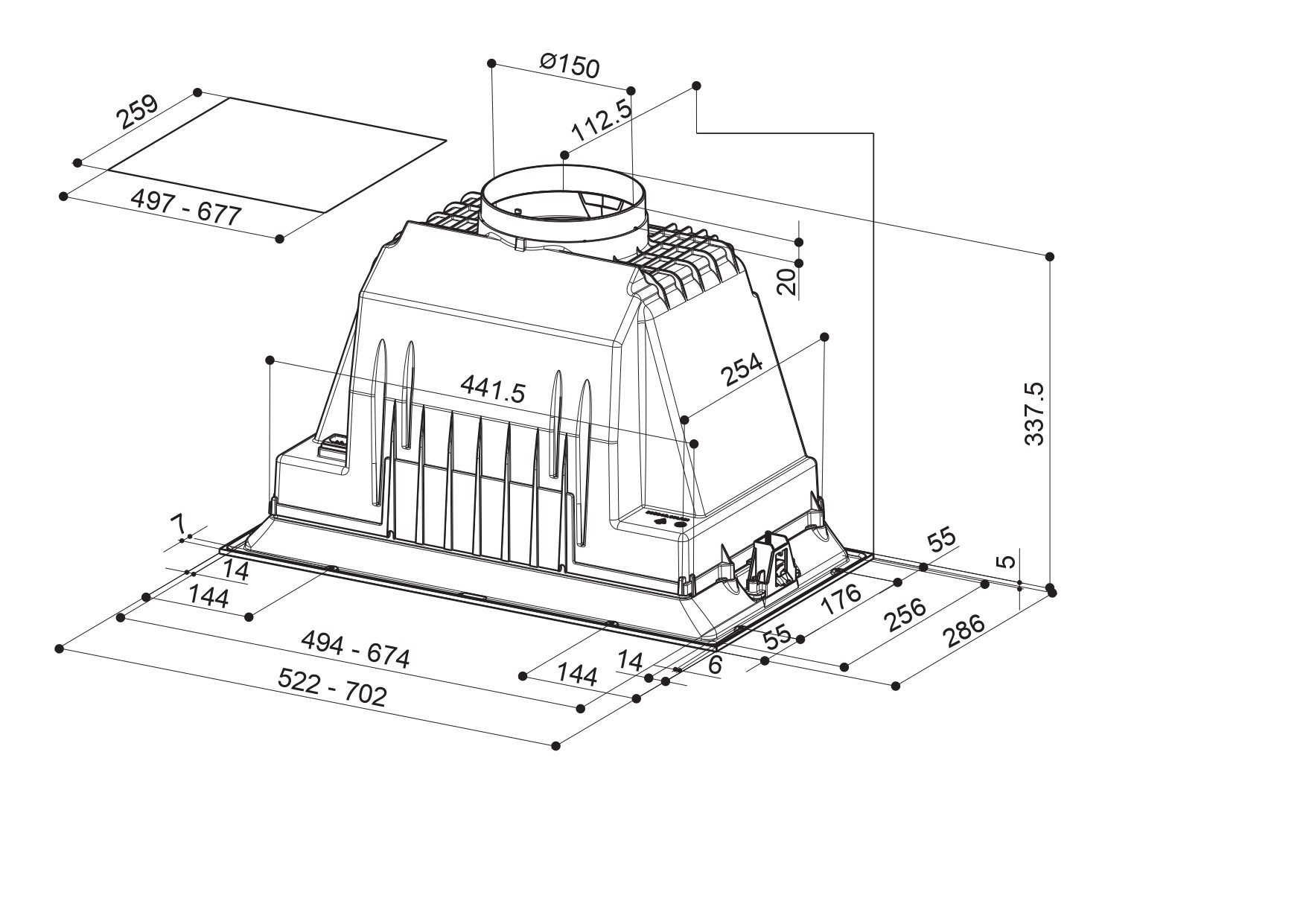 Faber INKAPLUSHCSXA52 Liesituuletin – kuva 3