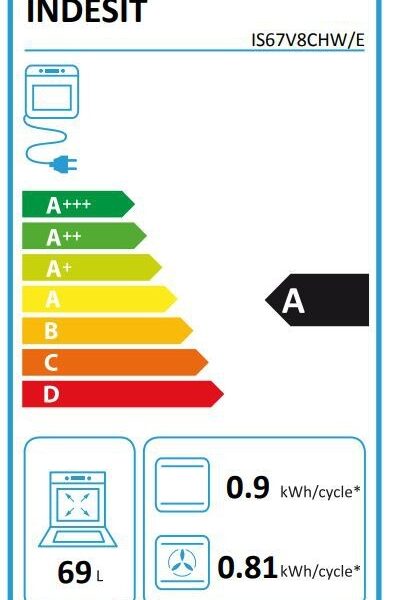Indesit IS67V8CHWE Keraaminen liesi – kuva 5