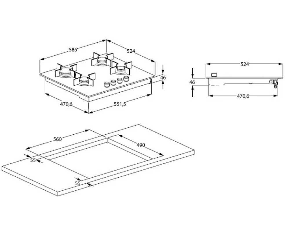 Beko HILW64235S Kaasuliesitaso – kuva 3
