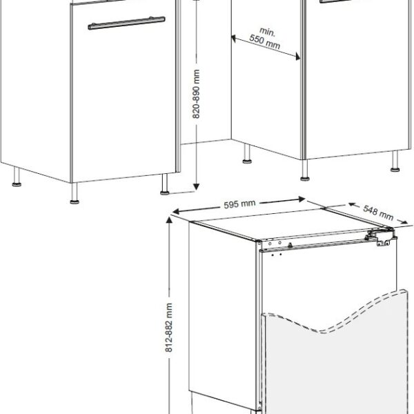 Kluge KC2122J Integroitava Jääkaappipakastin – kuva 1