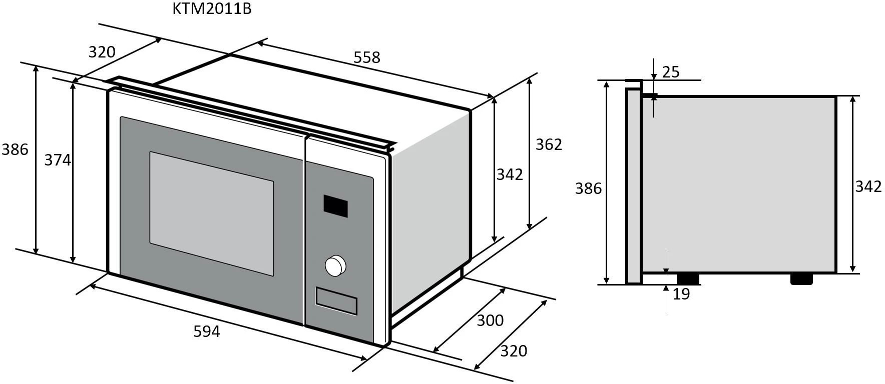 Kluge KTM2011B Mikroaaltouuni – kuva 1