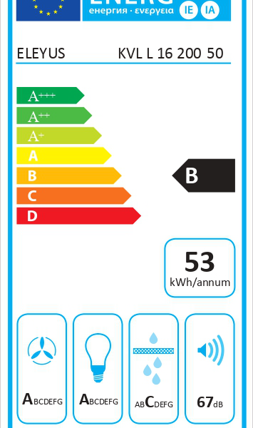 Eleyus KVL60BGB Liesituuletin – kuva 5