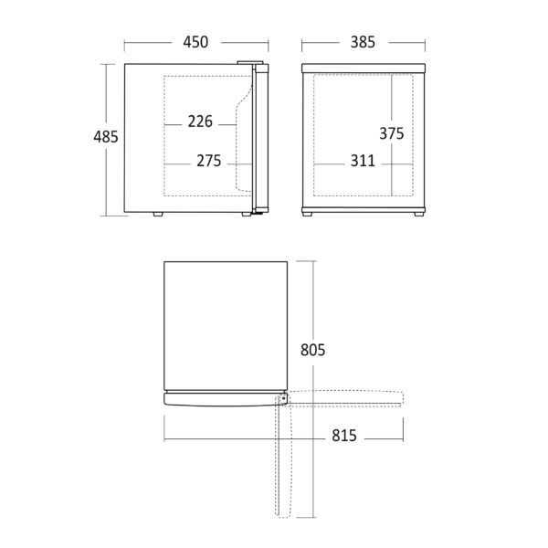 Scandomestic MB32BE Minijääkaappi – kuva 4
