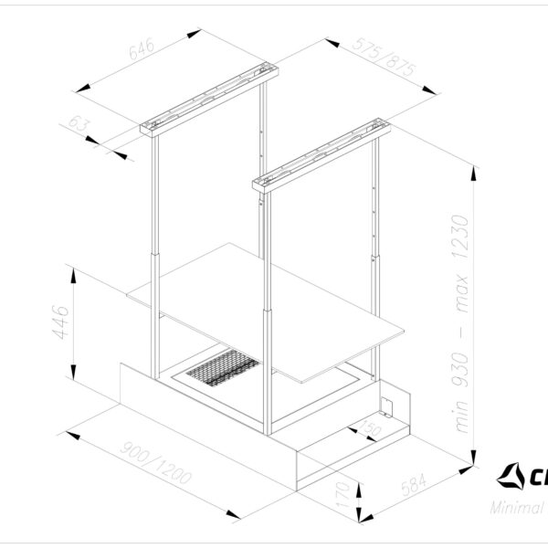 Ciarko Design MINIMAL1B120 Saarekeliesituuletin – kuva 4