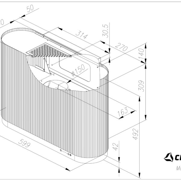 Ciarko Design MONO60GSL Liesituuletin – kuva 3
