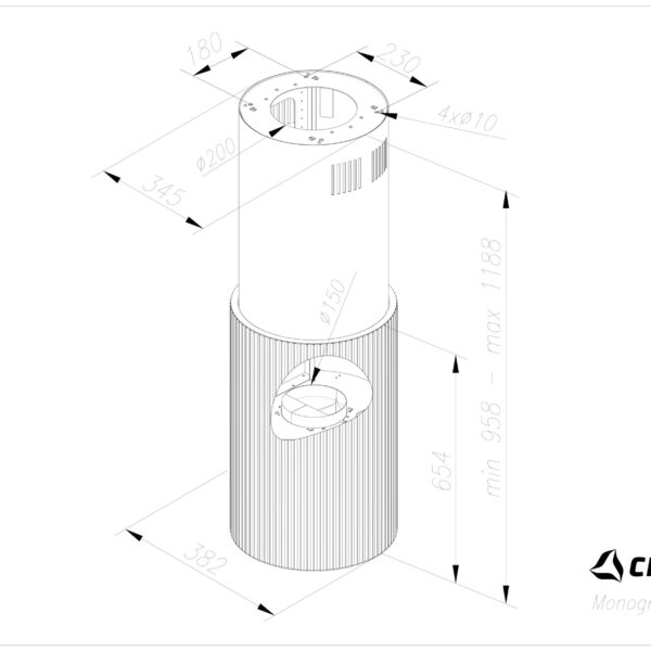 Ciarko Design MONOGRAMISWSL Saarekeliesituuletin – kuva 2
