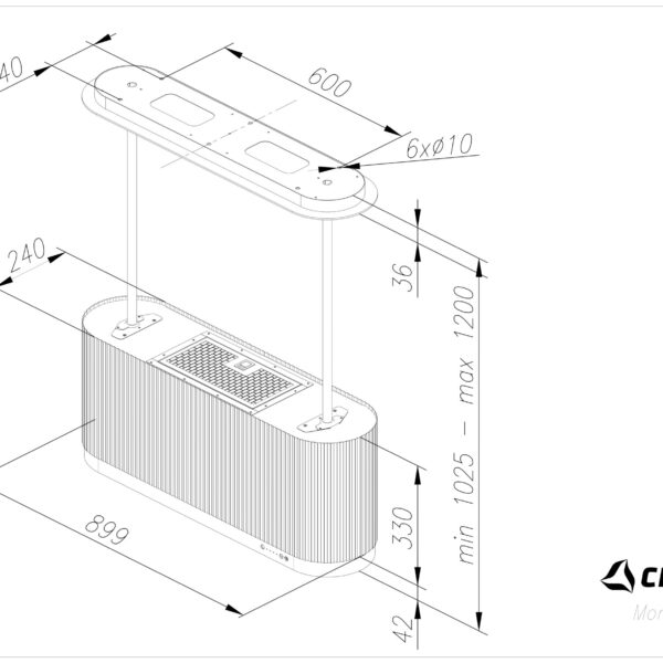 Ciarko Design MONOISW Saarekeliesituuletin – kuva 3