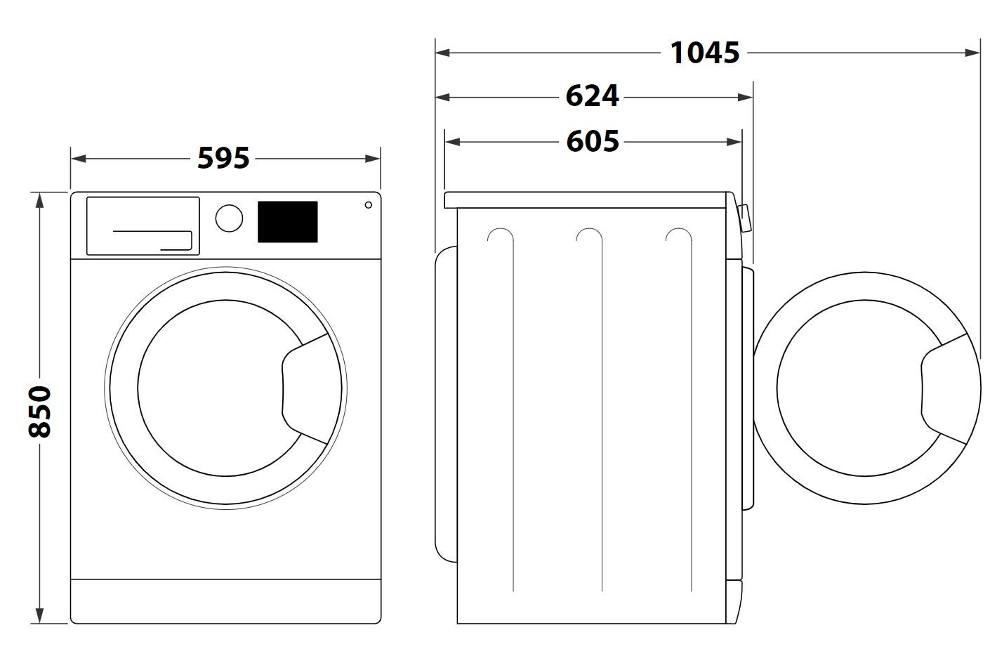 Hotpoint-Ariston NDD11725BDAEE Pyykinpesukone – kuva 1