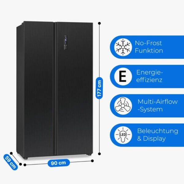 Bomann SBS7344SIX Side-by-side Jääkaappi – kuva 6