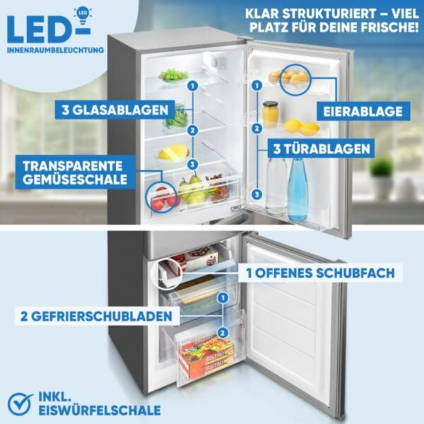 Bomann KG7359IX Jääkaappipakastin – kuva 3