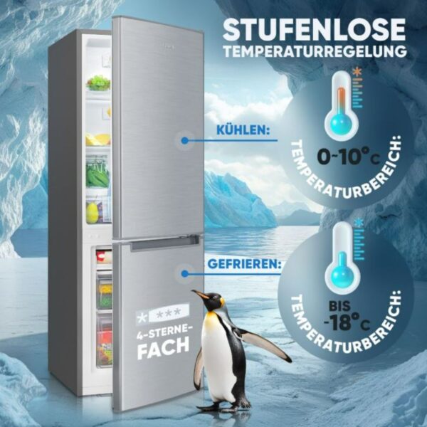 Bomann KG7359IX Jääkaappipakastin – kuva 2