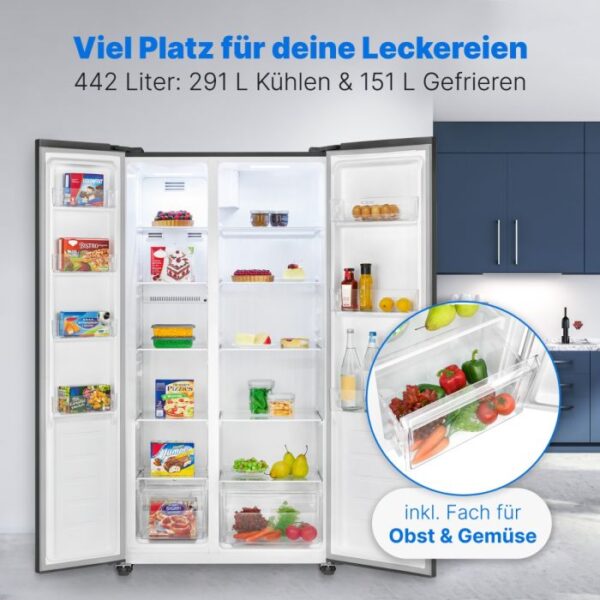 Bomann SBS7344SIX Side-by-side Jääkaappi – kuva 4