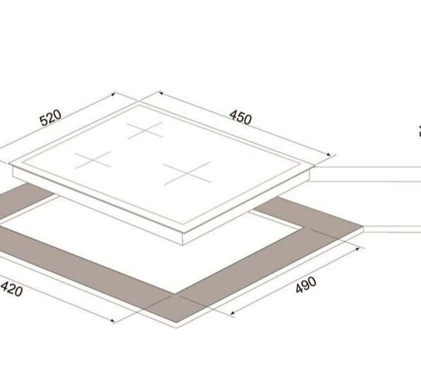 Schlosser PGH4511SFFD Kaasuliesitaso – kuva 2