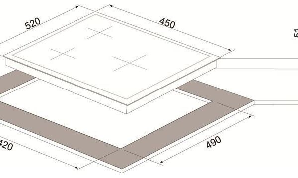 Schlosser PGH4511X Kaasuliesitaso – kuva 2