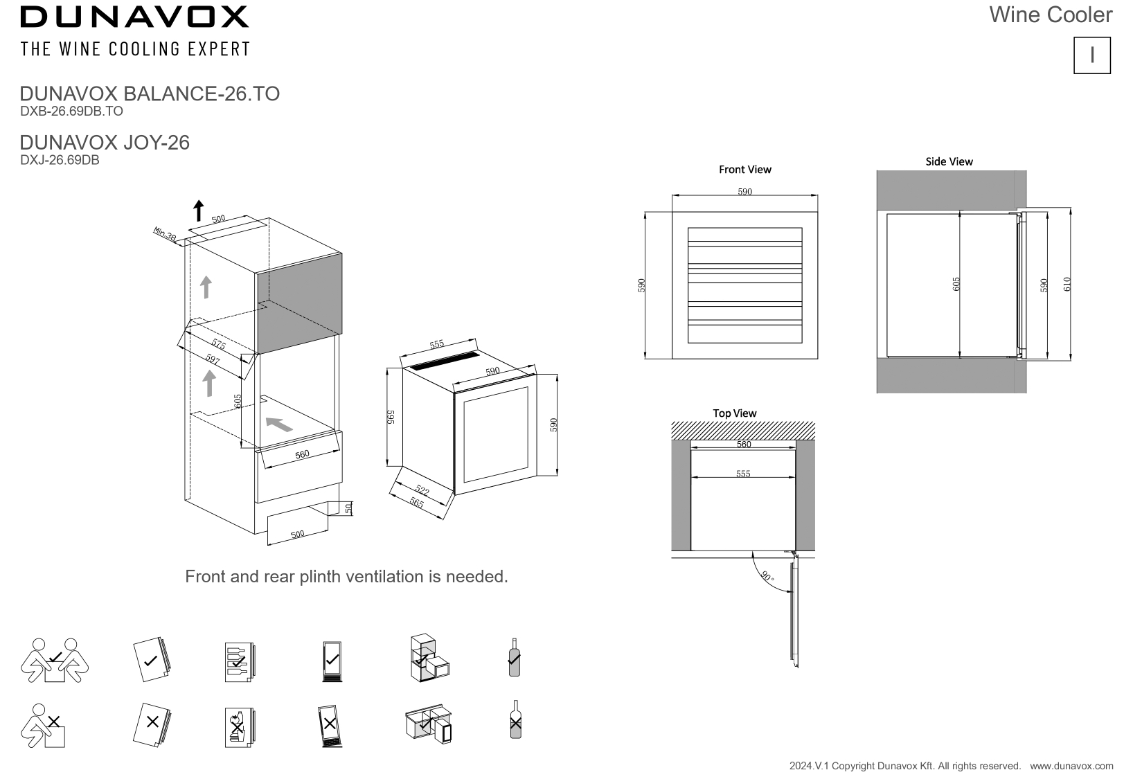 Dunavox DXB26.69DB.TO Viinikaappi – kuva 6