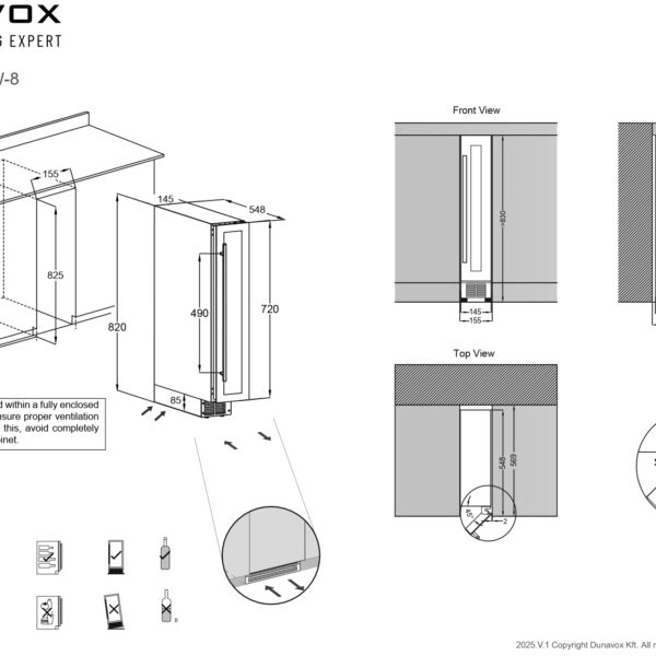 Dunavox DAUF8.23SS Viinikaappi – kuva 2