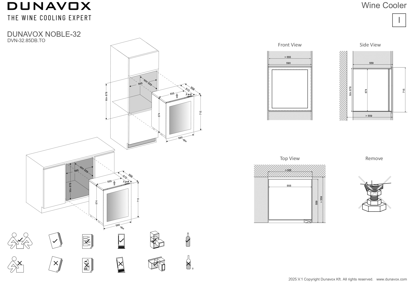 Dunavox DVN32.85DB.TO Viinikaappi – kuva 5