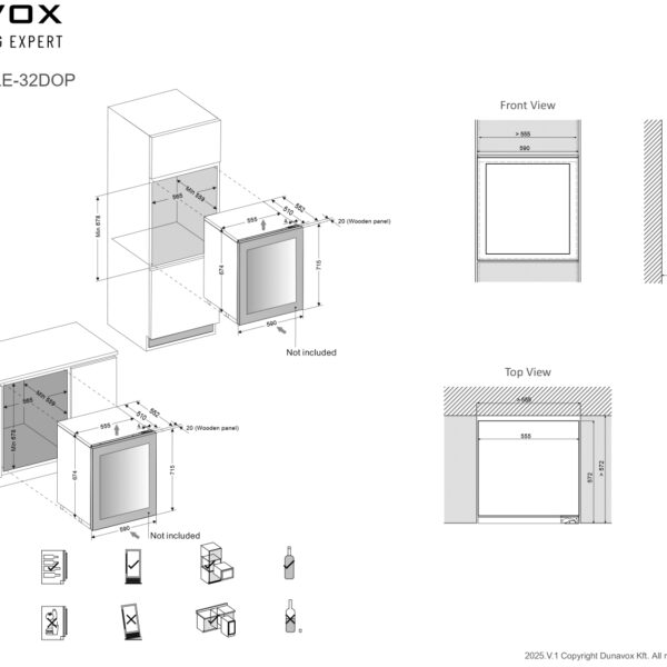 Dunavox DVN32.85DOP.TO Viinikaappi – kuva 1
