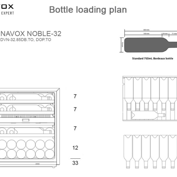 Dunavox DVN32.85DOP.TO Viinikaappi – kuva 2