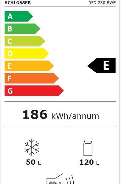 Schlosser RFD230BWE Jääkaappipakastin – kuva 1