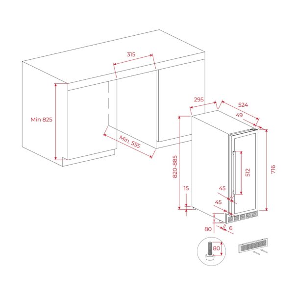 Teka RVU10020GBK Viinikaappi – kuva 4