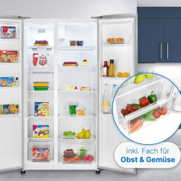 Bomann SBS7344IX Side-by-side Jääkaappi – kuva 2