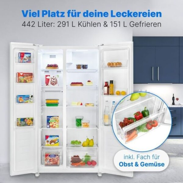 Bomann SBS7344W Side-by-side Jääkaappi – kuva 4