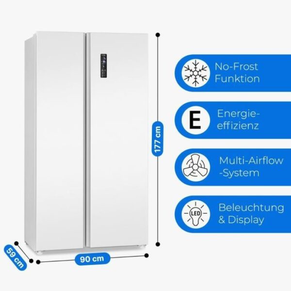 Bomann SBS7344W Side-by-side Jääkaappi – kuva 2