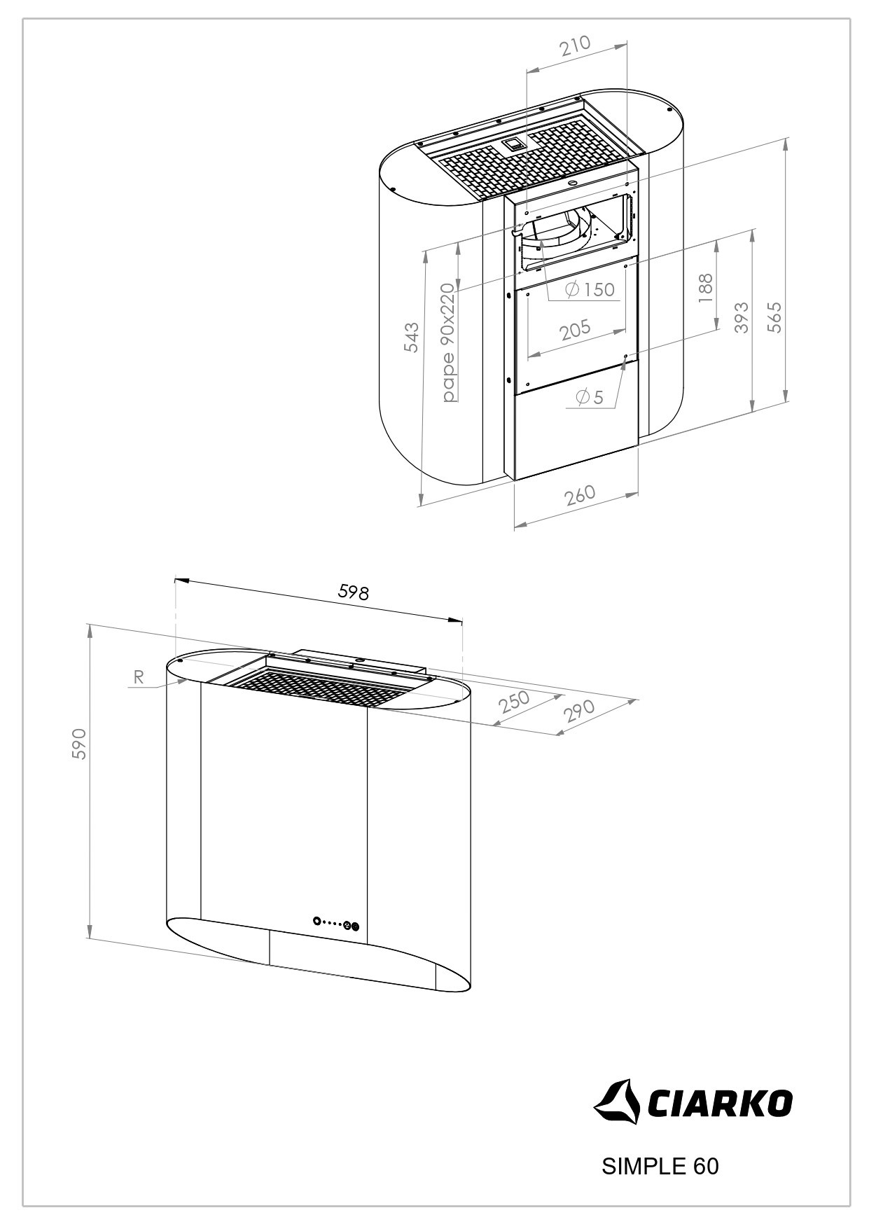 Ciarko Design SIMPLEB/GSL Liesituuletin – kuva 4