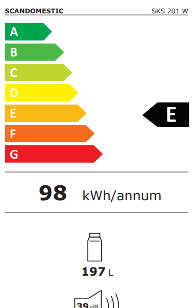 Scandomestic SKS201W Jääkaappi – kuva 5