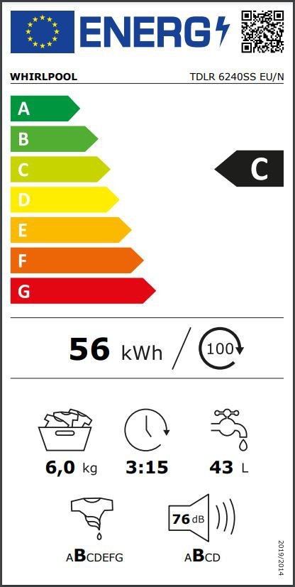 Whirlpool TDLR6240SSEUN Pyykinpesukone – kuva 5
