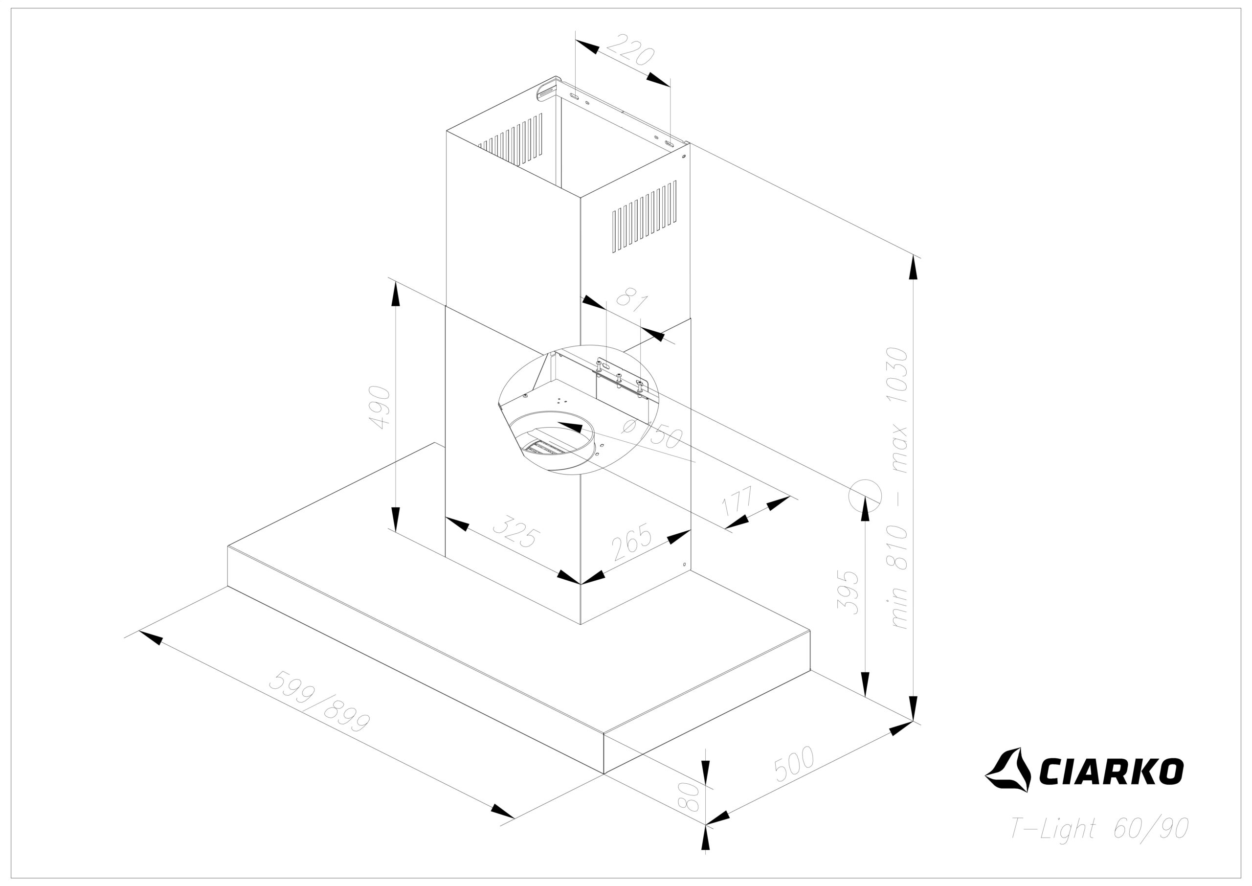 Ciarko Design TLIGHT60 Liesituuletin – kuva 5