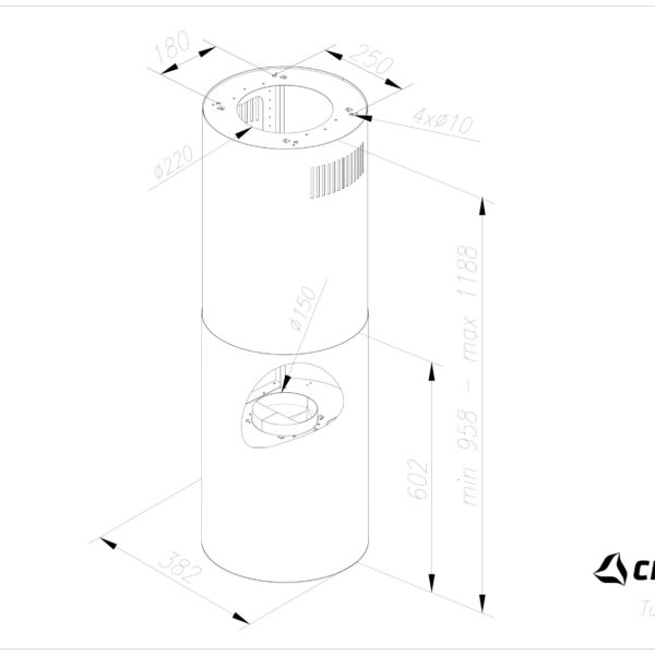 Ciarko Design TUBUSISRGSL Saarekeliesituuletin – kuva 4