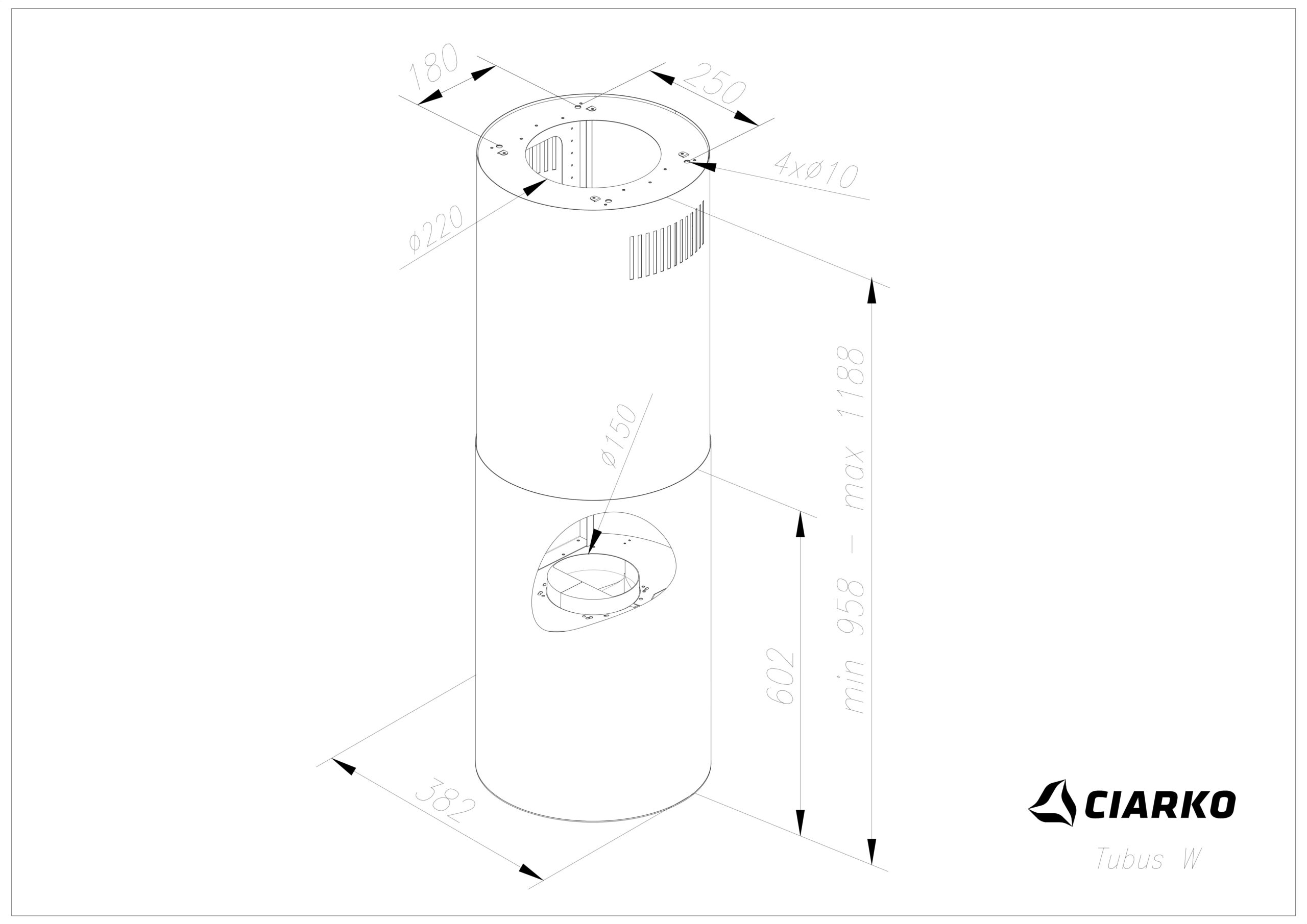 Ciarko Design TUBUSISRGSL Saarekeliesituuletin – kuva 4